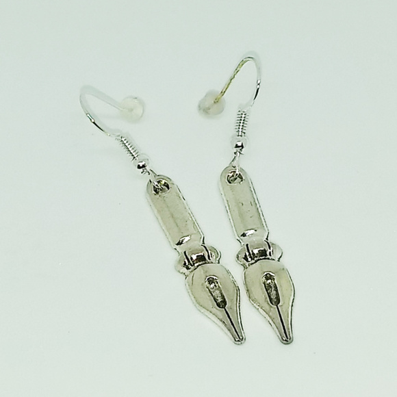 Jewelry - EARRINGS - FOUNTAIN PEN QUILL - Cute Jewelry Jewelry - EARRINGS - FOUNTAIN PEN QUILL - Cute Jewelry